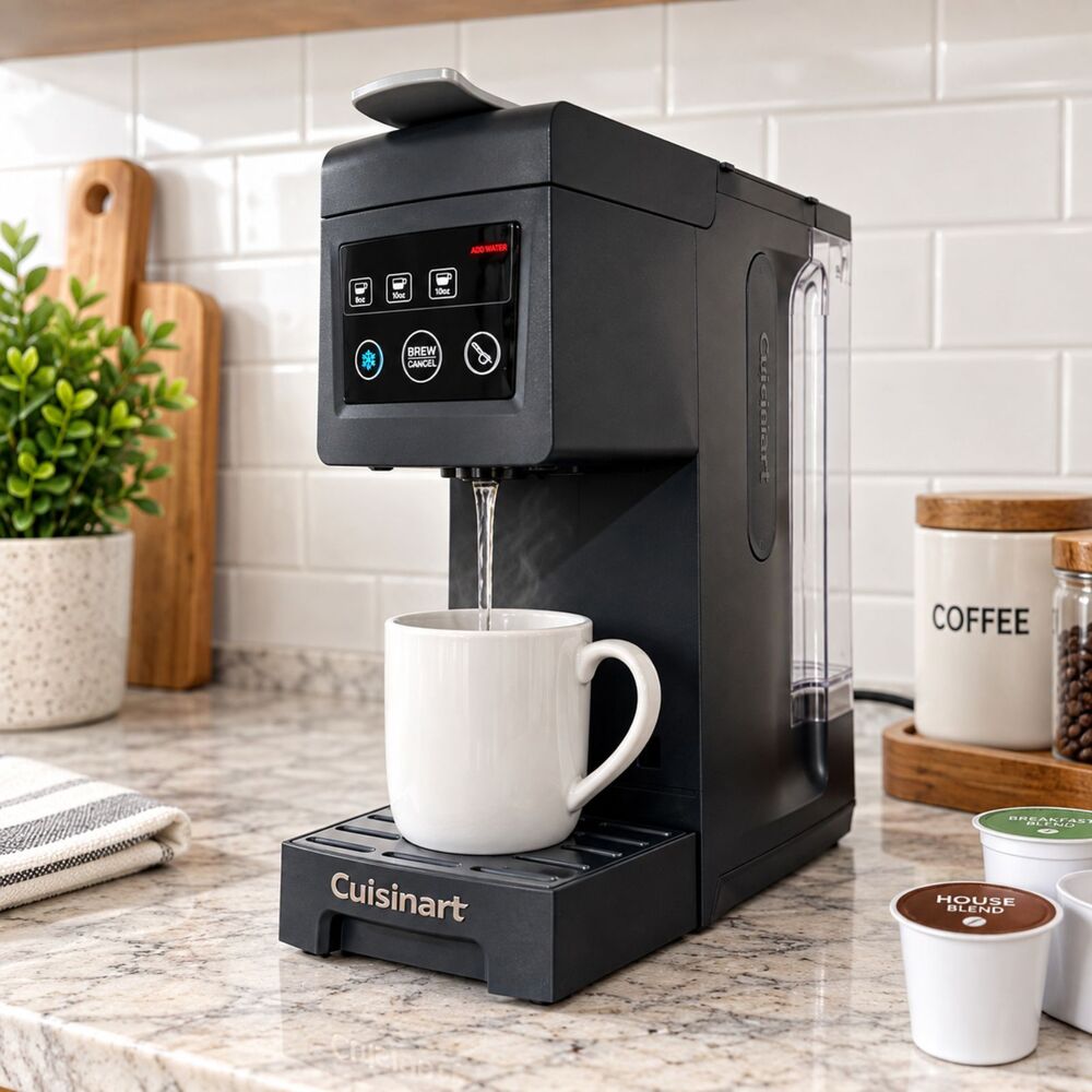 Cuisinart Single Serve Coffee Maker 72 oz Reservoir Black Programmable